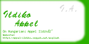 ildiko appel business card